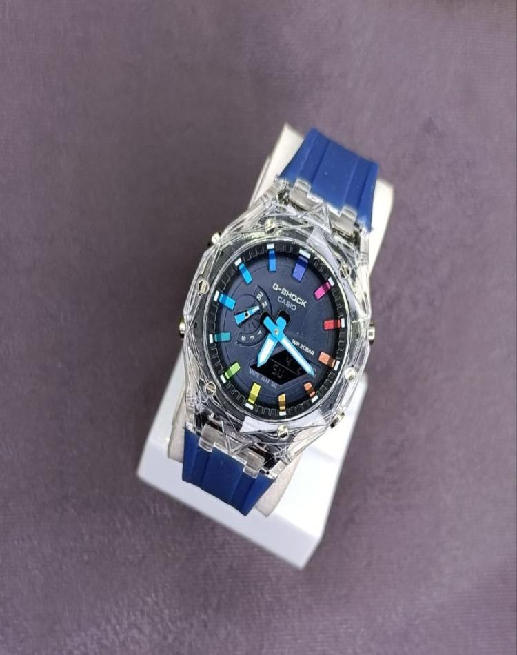 ساعت جیشاک کهکشانی ابی صفحه هفت رنگ کد082