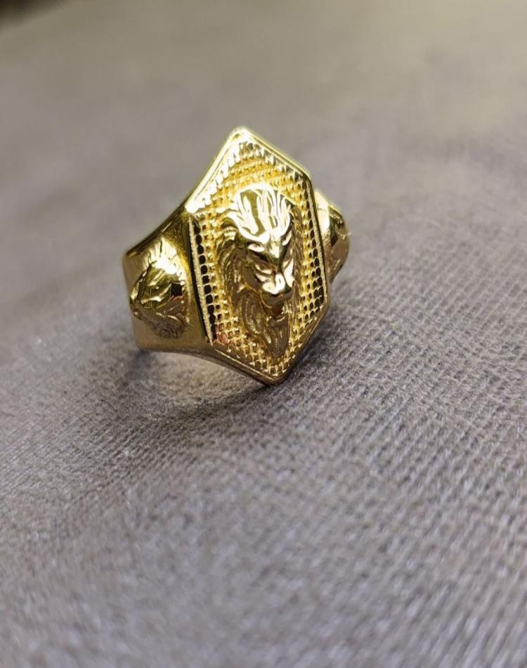انگشتر طلایی طرح شیر لوزی کد145