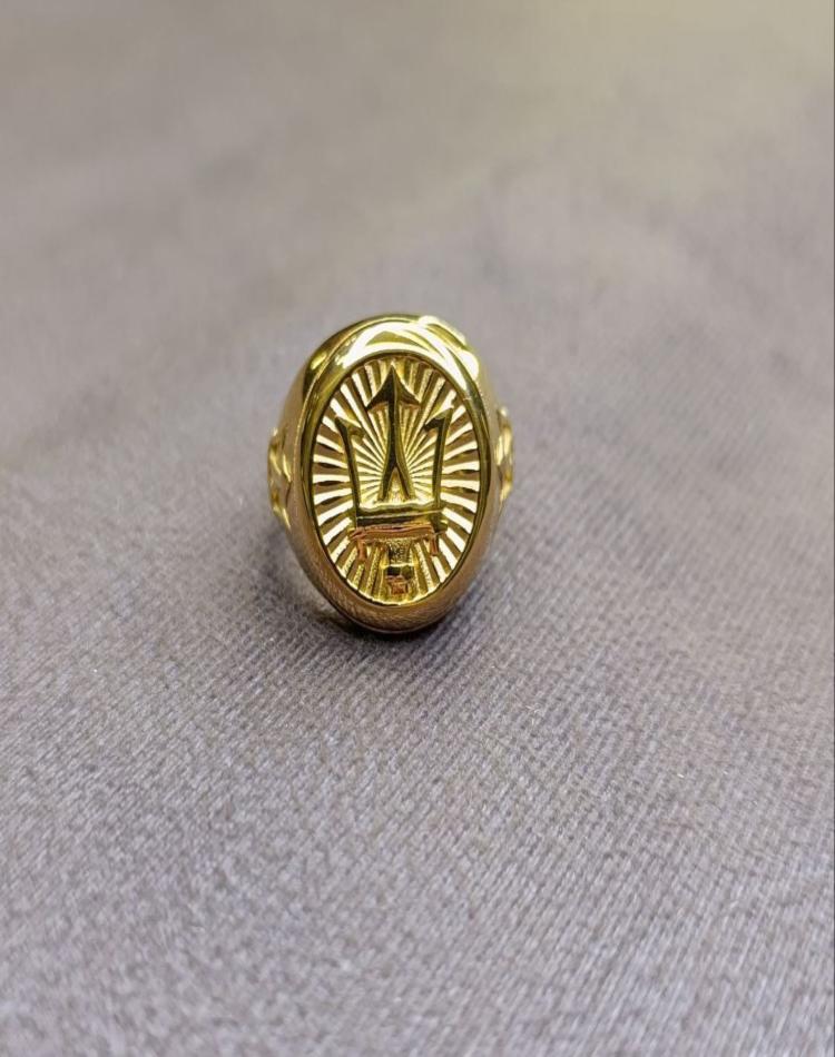 انگشتر طلایی طرح مازراتی کد151