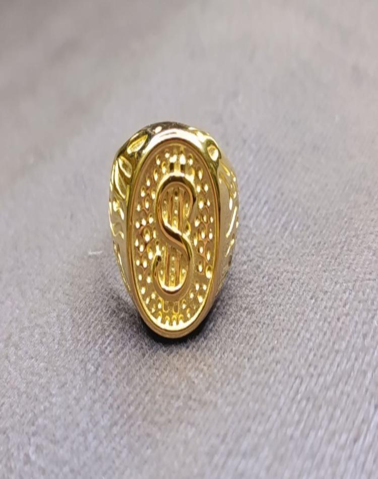 انگشتر طلایی طرح دلار کد150