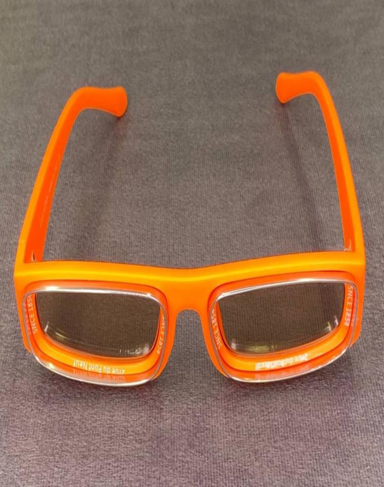 عینک لویز ویتون نارنجی شیشه شفاف کد164