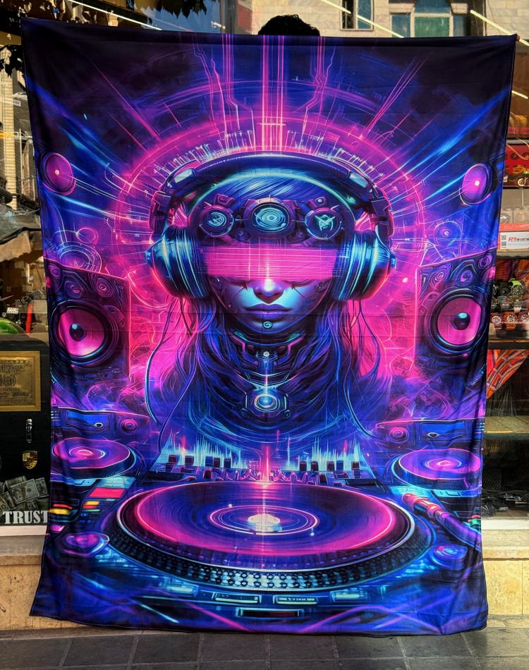 بک دراپ سایز بزرگ طرح dj