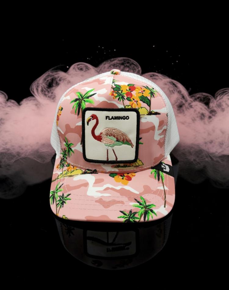 کلاه گورین هاوایی طرح فلامینگو flamingo