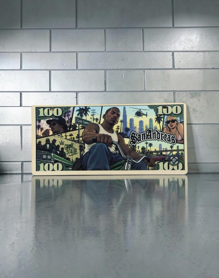 تابلو چوبی چاپی سایز کوچک طرح gta sa